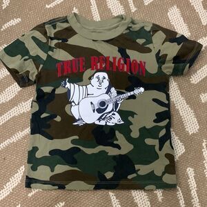 True Religion Camo Buddha Logo Tee Size XSmall